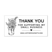 私の小さなビジネスの花をサポートしてくれてありがとう ラバースタンプ (インプリント)