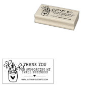 私の小さなビジネスの花をサポートしてくれてありがとう ラバースタンプ (押印)