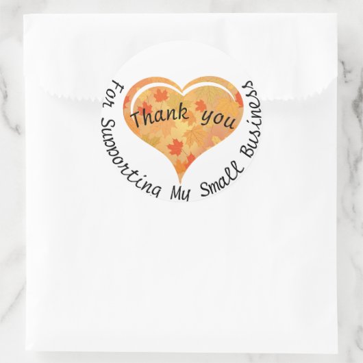 私の小さなビジネスを応援してくれてありがとうステッカー ラウンドシール (バッグ)