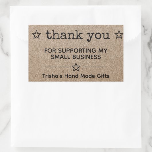 私の小さなビジネススターをサポートしてくれてありがとう 長方形シール (バッグ)