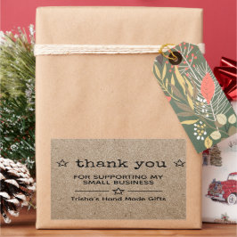 私の小さなビジネススターをサポートしてくれてありがとう 長方形シール