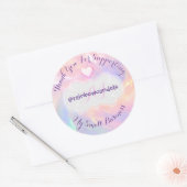 私の小さなビジネスピンクをサポートしてくれてありがとう ラウンドシール (封筒)