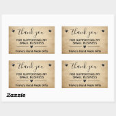 私の小さなビジネスラベルをサポートしてくれてありがとう 長方形シール (シート)