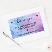 私の小さなビジネスラベルをサポートしてくれてありがとう 長方形シール (封筒)