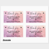 私の小さなビジネスラベルをサポートしてくれてありがとう 長方形シール (シート)