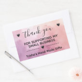 私の小さなビジネスラベルをサポートしてくれてありがとう 長方形シール (封筒)