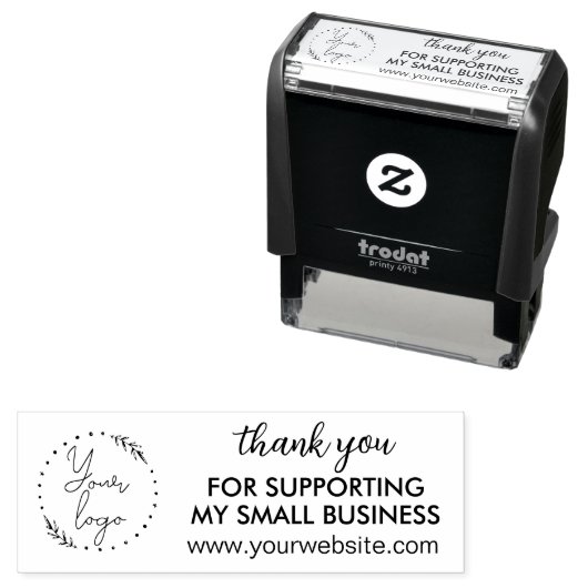 私の小さなビジネスロゴをサポートしてくれてありがとう セルフインキングスタンプ (インサイチュ)