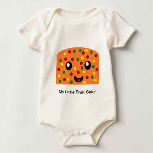 私の小さなフルーツケーキおもしろい ベビーTシャツ (正面)
