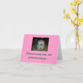 私の小さなプリンセス、ハッピーバースデー カード (黄色い花)