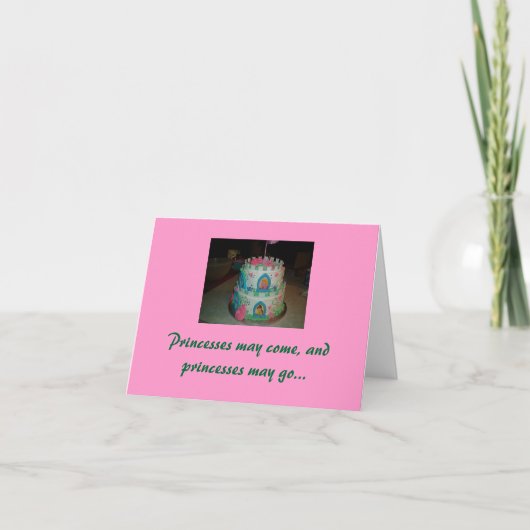 私の小さなプリンセス、ハッピーバースデー カード (正面)