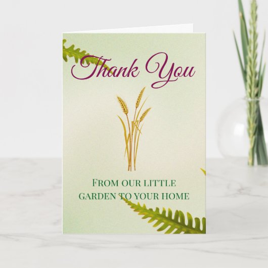 私の小さなホームステッドをサポートしてくれてありがとう 招待状 (正面)