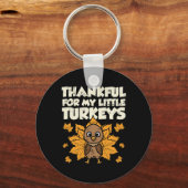 私の小さな七面鳥に感謝する感謝のティーチ キーホルダー (正面)