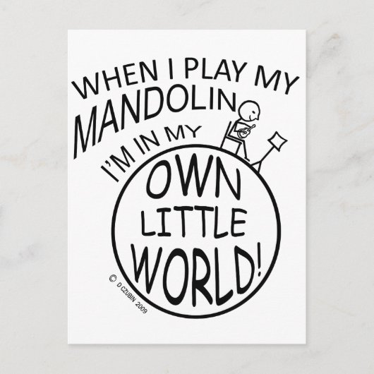 私の小さな世界でマンドリン ポストカード (正面)