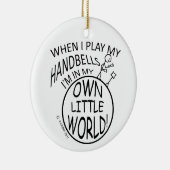 私の小さな世界のハンドベルで セラミックオーナメント (右)
