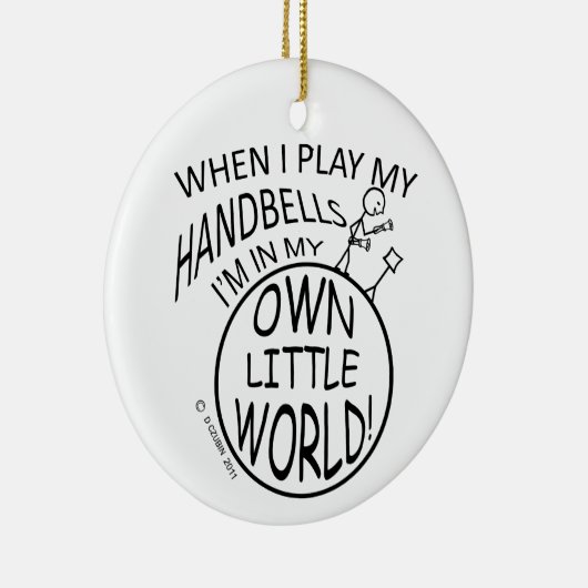 私の小さな世界のハンドベルで セラミックオーナメント (右)