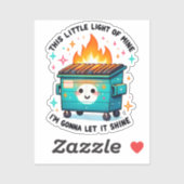 私の小さな光 - ゴミ箱の火事 シール (シート)