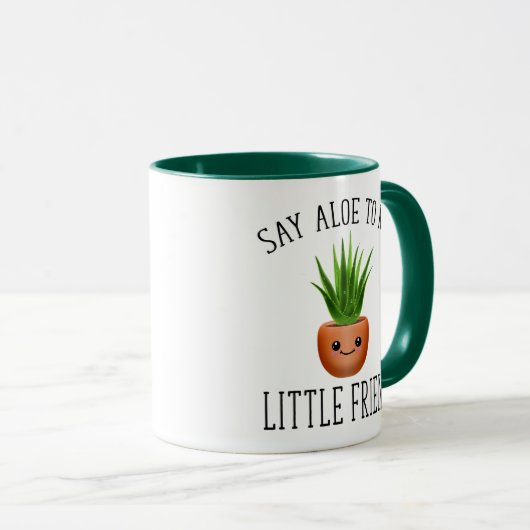 私の小さな友人にアロエを言う マグカップ (正面右)