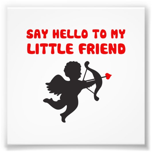 私の小さな友人バレンタインデーに挨拶 フォトプリント            (正面)