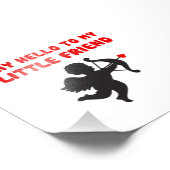 私の小さな友人バレンタインデーに挨拶 フォトプリント            (角)