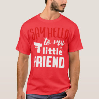 私の小さな友人ホワイトに挨拶 Tシャツ