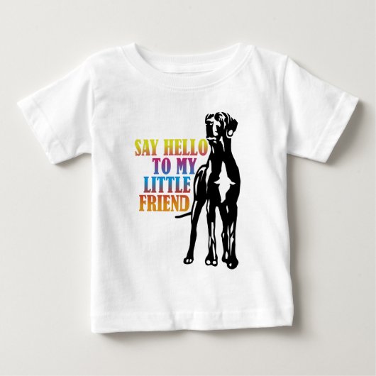 私の小さな友達に挨拶を ベビーTシャツ (正面)