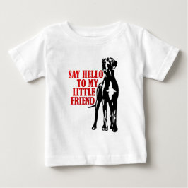 私の小さな友達に挨拶を ベビーTシャツ