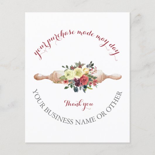 私の小さな名刺をサポートしてくれてありがとう (正面)