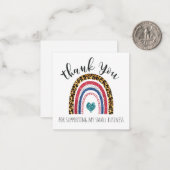 私の小さな名刺をサポートしてくれてありがとう ノートカード (正面/裏面インサイチュ)