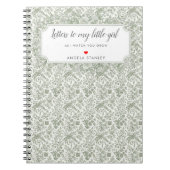 私の小さな女の子へのエレガント手紙の新しい母のギフト ノートブック (正面)