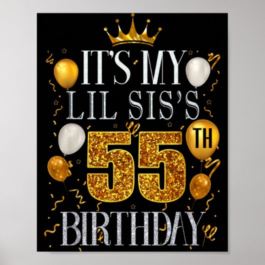 私の小さな妹の55歳の誕生日 お誕生日おめでとう 55歳 ポスター (正面)