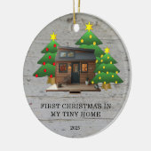 私の小さな家での初めてのクリスマスをデザインしよう セラミックオーナメント (左)