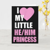 私の小さな彼・ヒム・プリンセス・ハート・ユーモア・LGBTQが大好き カード (黄色い花)