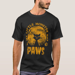 私の小さな怪物は爪猫を不気味持つ Tシャツ