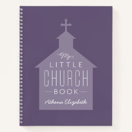 私の小さな教会の本の紫のノートパーソナライズされた ノートブック