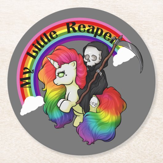 私の小さな死神 ラウンドペーパーコースター (正面)