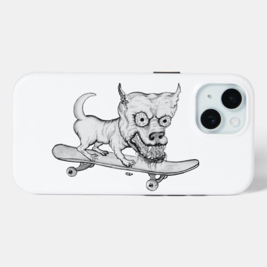 私の小さな素敵な犬 – 鉛筆スケッチ Case-Mate iPhoneケース (裏面 (横))