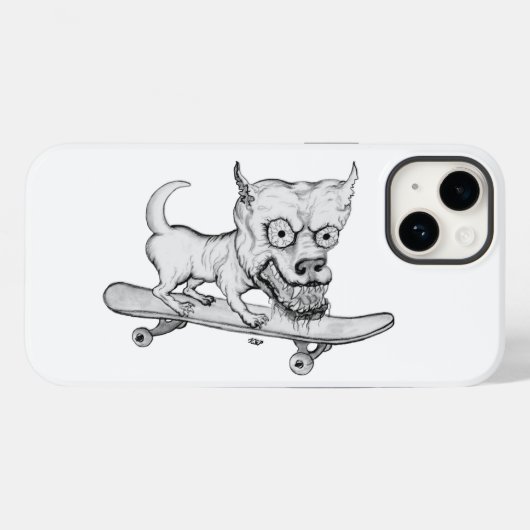 私の小さな素敵な犬 – 鉛筆スケッチ Case-Mate iPhoneケース (裏面 (横))
