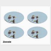 私の小さな訪問者を持っている。#bird #nature #wildlife 楕円形シール (シート)