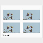 私の小さな訪問者を持っている。#bird #nature #wildlife 長方形シール (シート)