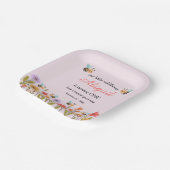 私の小さな野の花 フラワービー 1歳の誕生日 ペーパープレート (傾斜あり)