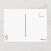 私の小さな野の花 1歳の誕生日 花のミニマル ポストカード (裏面)