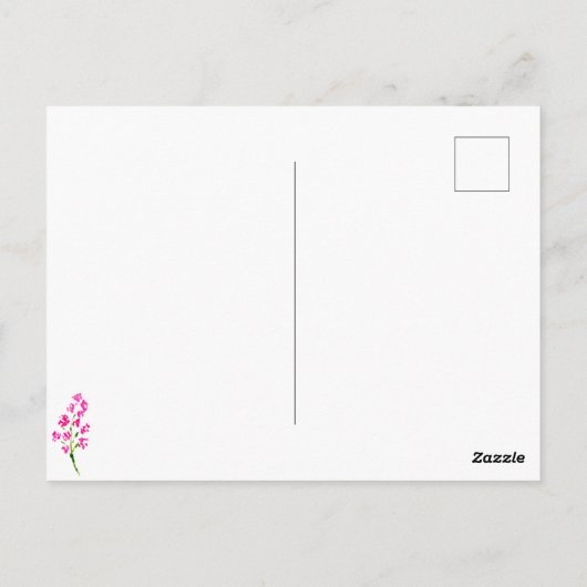 私の小さな野の花 1歳の誕生日 花のミニマル ポストカード (裏面)