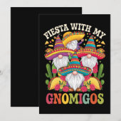 私の小人たちと一緒に五月祭り 小人のシンコ・デ・マヨ 招待状 (正面/裏面)