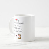 私の小型オーストラリアの羊飼いはピーナッツバターを愛します コーヒーマグカップ (正面左)