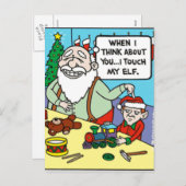 私の小妖精や小人に触れて下さい シーズンポストカード (正面/裏面)