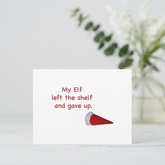 私の小妖精や小人は棚を残し、あきらめました ポストカード (スタンド正面)