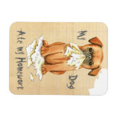 私の小柄なブラバン食べコン私の宿題 マグネット (横)