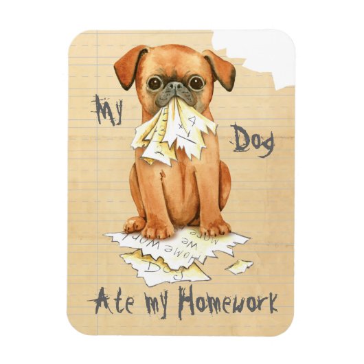 私の小柄なブラバン食べコン私の宿題 マグネット (縦)