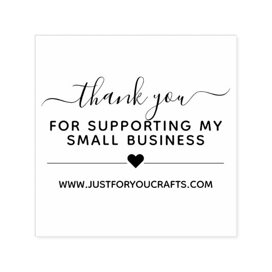 私の小規模企業のウェブサイトをサポートしてくれてありがとう セルフインキングスタンプ (デザイン)