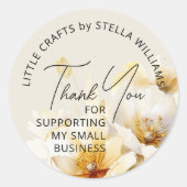 私の小規模企業のフローラをサポートしてくれてありがとう ラウンドシール (正面)
